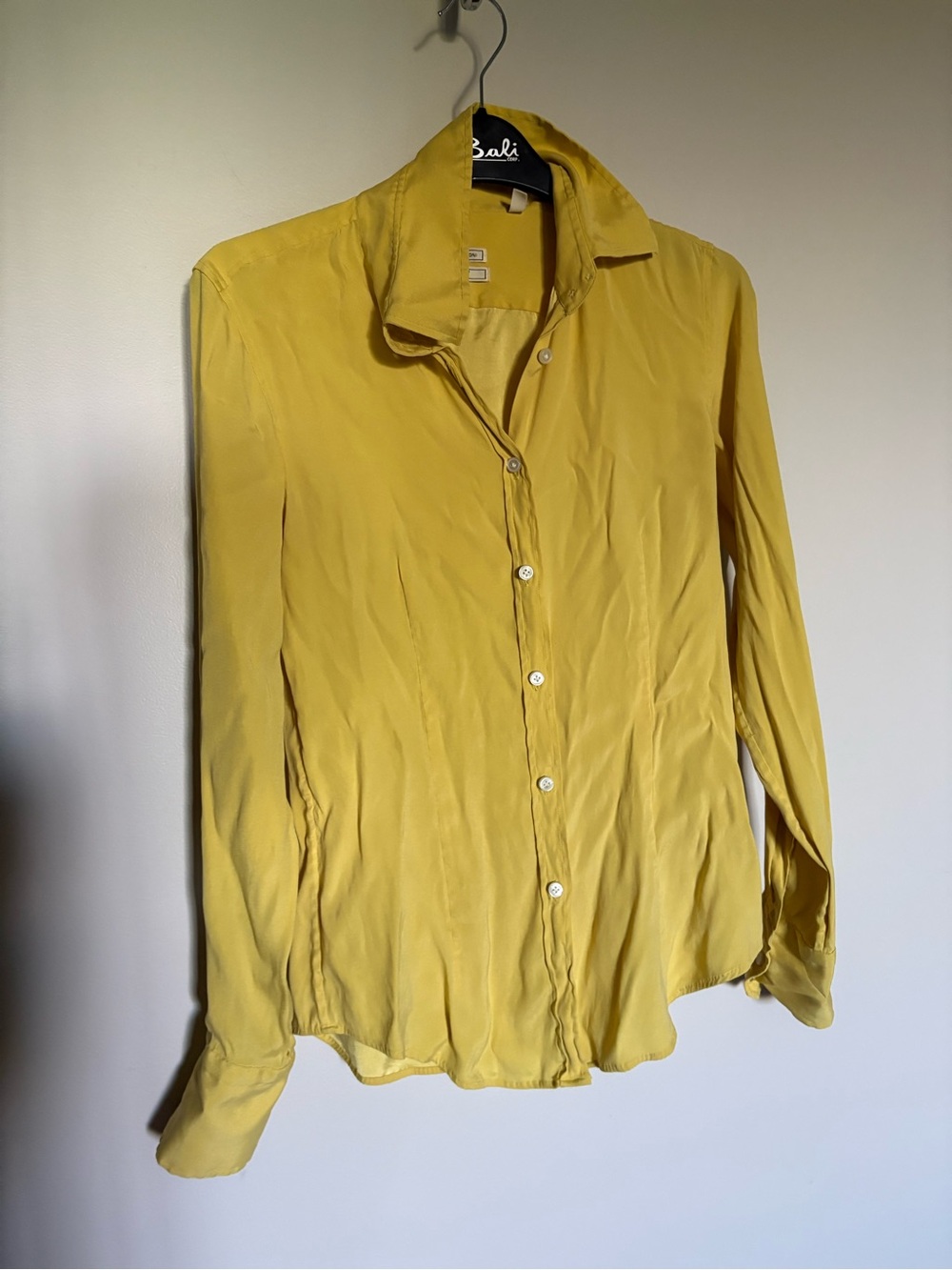 98% Silk Mauro Grifoni Yellow Isabel Shirt Italian designer